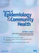 Journal of Epidemiology and Community Health: 67 (10)