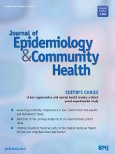 Journal of Epidemiology and Community Health: 70 (10)